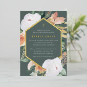 Bos | Desert Floral Baptisme Folie Uitnodiging (Staand Voorkant)