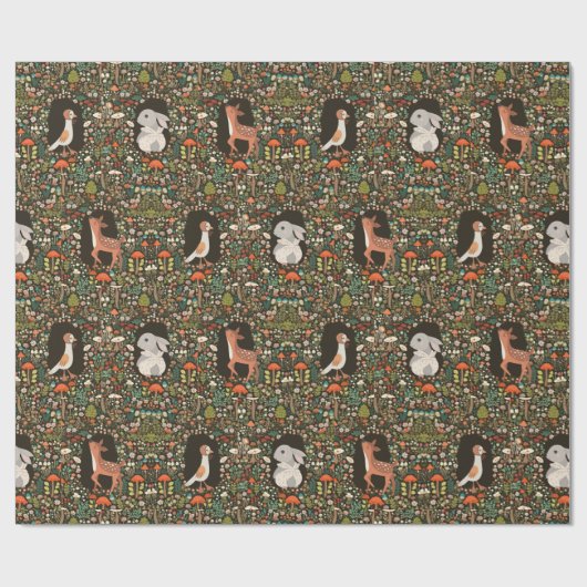 Bos Dier Betoverd Bos Cadeaupapier (Vlak)