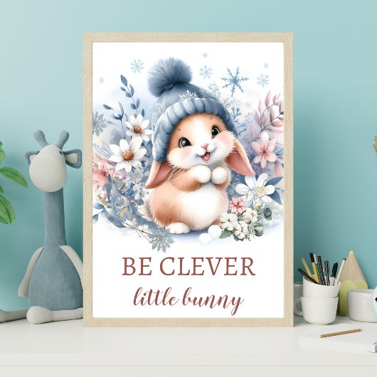 Bos dier schattig bunny pasgeboren jongen kamer ku poster