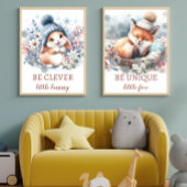 Bos dier schattig bunny pasgeboren jongen kamer ku poster