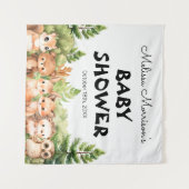 Bos Dieren Baby Jongen Douche Party Fotoshoot Wandkleed (Voorkant (horizontaal))