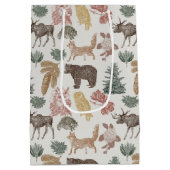  Bos Dieren Baby shower met Bloemen Medium Cadeauzakje (Achterkant)