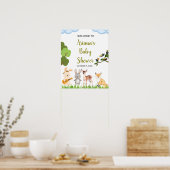 Bos Dieren Baby shower welkomstbord Poster (Keuken)