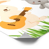 Bos Dieren Baby shower welkomstbord Poster (Hoek)