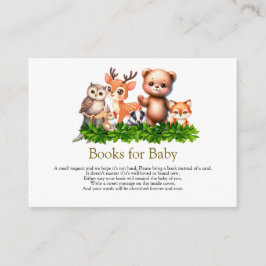 Bos Dieren Boek voor Baby Kaart