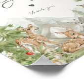 Bos Dieren bospas kaarten en geschenken feest teke Poster (Hoek)