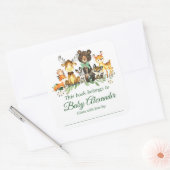 Bos Dieren Bow Baby shower Bookplate Labels (Envelop)