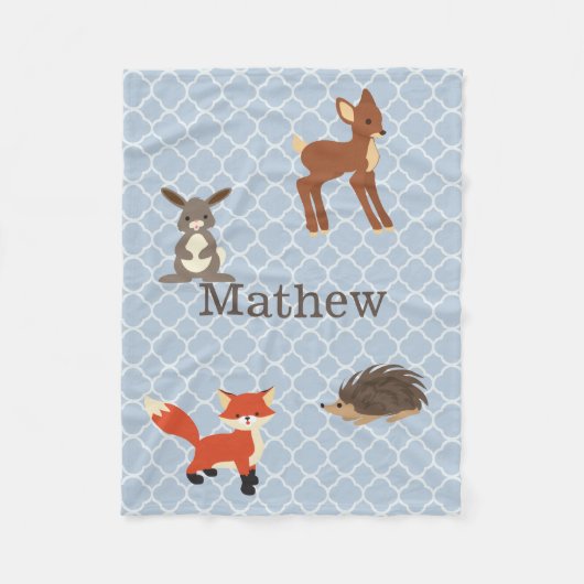 Bos Dieren Gepersonaliseerde Fleece Deken (Voorkant)