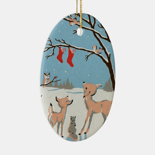 Bos dieren gepersonaliseerde kerst ornament (Rechts)