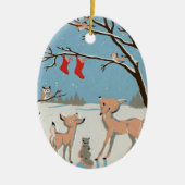 Bos dieren gepersonaliseerde kerst ornament (Voorkant)