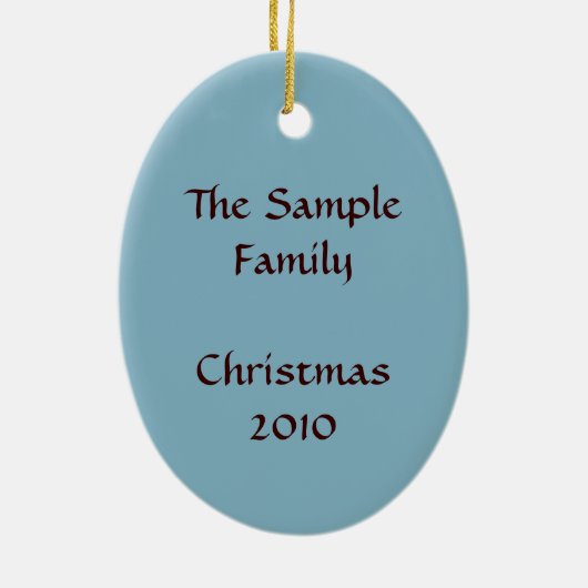 Bos dieren gepersonaliseerde kerst ornament (Achterkant)