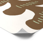 Bos dieren: herfst kleurrijke achtergrond. poster (Hoek)