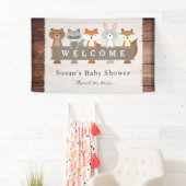 Bos Dieren houden Banner, Baby shower Welkom Spandoek (Insitu)