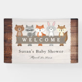 Bos Dieren houden Banner, Baby shower Welkom Spandoek (Horizontaal)