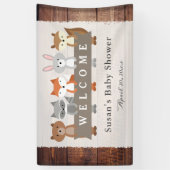 Bos Dieren houden Banner, Baby shower Welkom Spandoek (Verticaal)