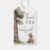 Bos dieren kunnen we nauwelijks wachten dank u cadeaulabel (Voorkant)