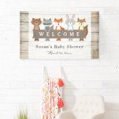 Bos Dieren met Banner, Baby shower Welkom Spandoek (Insitu)