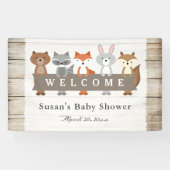 Bos Dieren met Banner, Baby shower Welkom Spandoek (Horizontaal)