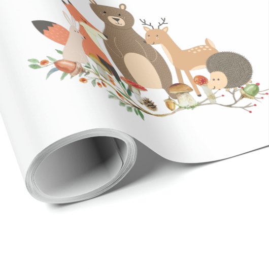 Bos dieren patroon cadeaupapier (Rol Hoek)
