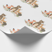 Bos dieren patroon cadeaupapier (Hoek)