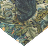 BOS DIEREN, RAVEN, VOS, PAUW Blauw Groen Bloemen Tafelkleed (Gekanteld)