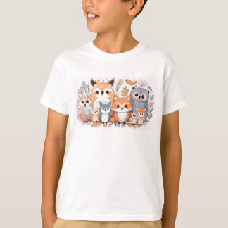 Bos Dieren - Vos en Uil T-shirt