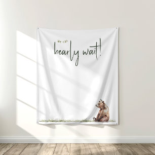 Bos Dieren We Kunnen Nauwelijks Wachten Achtergron Wandkleed