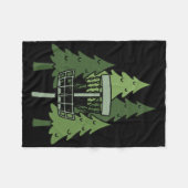 Bos Disc Golf Schets Grappige Disc Golf Scene  Fleece Deken (Voorkant (Horizontaal))
