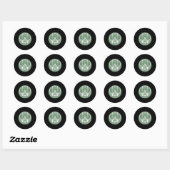 Bos Disc Golf Sket Grove Bomen Vliegende Schijf Ronde Sticker (Vel)