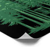 Bos Discgolf Schets Frisbee Golf Scene Voor Disc Poster (Hoek)