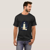 Bos Donkere Fantasy Kat Cryptid Folklore Trippy Ca T-shirt (Voorkant volledig)