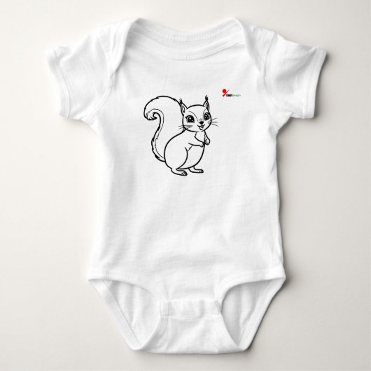 Bos Eekhoorn Baby Body  Romper (Voorkant)