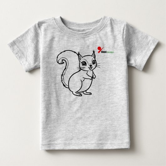 Bos Eekhoorn Baby T-Shirt (Voorkant)
