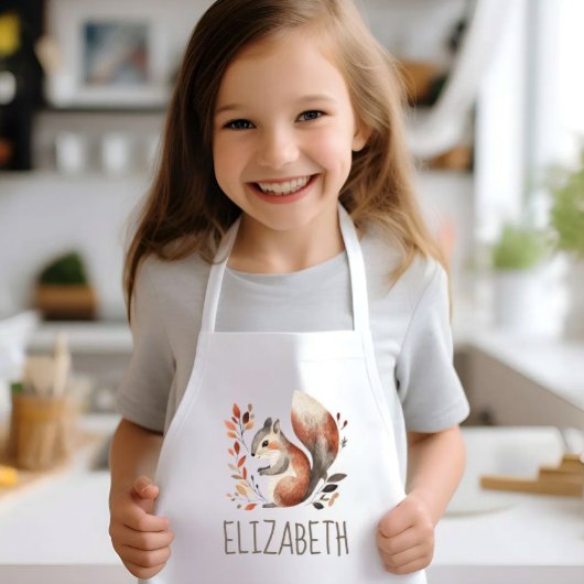 Bos Eekhoorn Cute Persoonlijk Kinder Schort