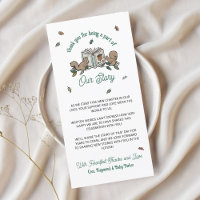 Bos Eekhoorns Boek Baby Shower Bedankt
