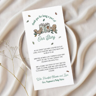 Bos Eekhoorns Boek Baby Shower Bedankt Kaart