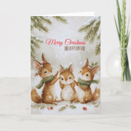 Bos Eekhoorns Kerstkaart Feestdagen Kaart