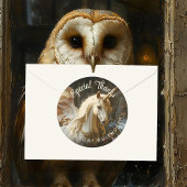 Bos Eenhoorn uit een romantisch sprookje Ronde Sticker