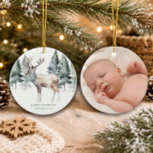 Bos eerste kerst met baby foto