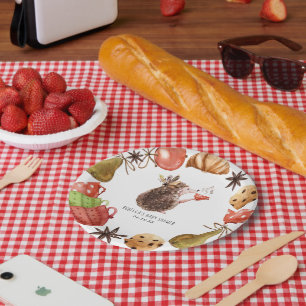 Bos egel   Dieren baby shower Papieren Bordje