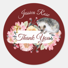 Bos egel Doop Doopfeest Bourgondië Ronde Sticker