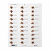 Bos egel | Herfst retouradreslabel Etiket (Full Sheet)