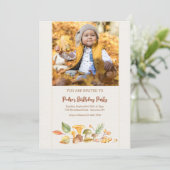 Bos Elementen Foto Uitnodiging (Staand voorkant)