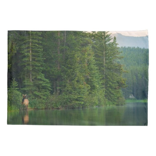 Bos | Elk in het nationale park Alberta Banff Kussensloop (Achterkant)