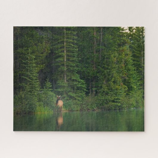 Bos | Elk in het nationale park Alberta Banff Legpuzzel (Horizontaal)