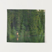 Bos | Elk in het nationale park Alberta Banff Wandkleed (Voorkant (horizontaal))