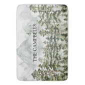 Bos en Berg Natuur Waterverf Badmat (Voorkant Verticaal)