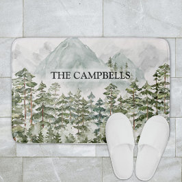 Bos en Berg Natuur Waterverf Badmat