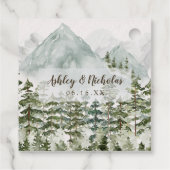 Bos en Berg Natuur Waterverf Bedankjes Labels (Achterkant)