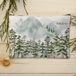 Bos en Berg Natuur Waterverf Etui<br><div class="desc">Vier de schoonheid van de natuur met onze Forest en Mountain Natuur Waterverf accessoire Pouch,  geweldig als kern voor natuur liefhebbers of voor huwelijksgunst cadeau. Het vangt de allure van het bos en de bergen in een waterverf stijl. Voeg een vleugje elegantie toe aan uw stijl.</div>
